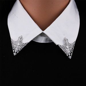 Collar Tips ~ Filigree Arrow ~ Silver